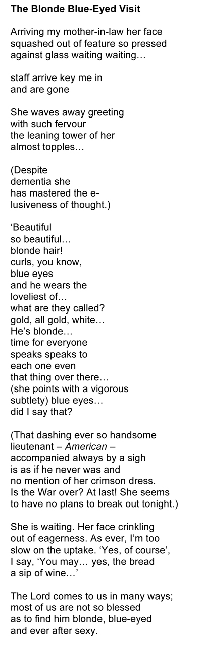 Blonde blue-eyed visit